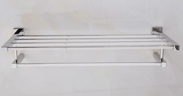 Stainless Steel 304 Towel Shelf Rack with Single Towel Bar