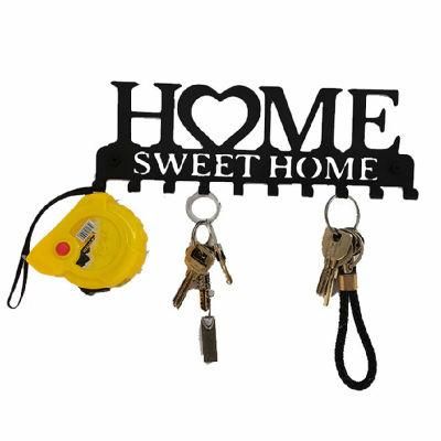 Row Hooks Home Home Family Theme Metal Wall Key Holder