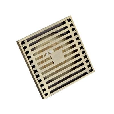 Hot Sale Green Bronze Square Floor Drain with Anti-Odor