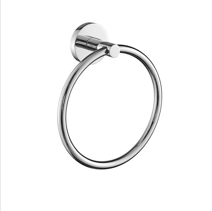 High Quality Wall Mounted Bathroom Zinc Chromed Bathroom Towel Ring