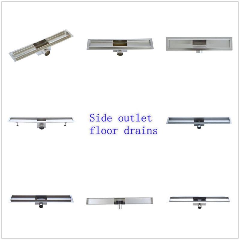 Tile Insert Shower Linear Drain Invisible Channel Shower Drain