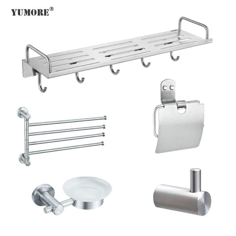 Wall Mounted Stainless Steel Hotel Shower Room Bathroom Accessories Sets