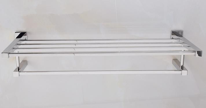 Stainless Steel Bathroom Shelf with Towel Rack