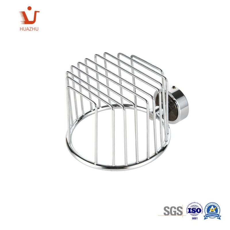 Zinc Alloy Chrome Plate Durable Double-Deck Brass Bathroom Rack Soap Basket