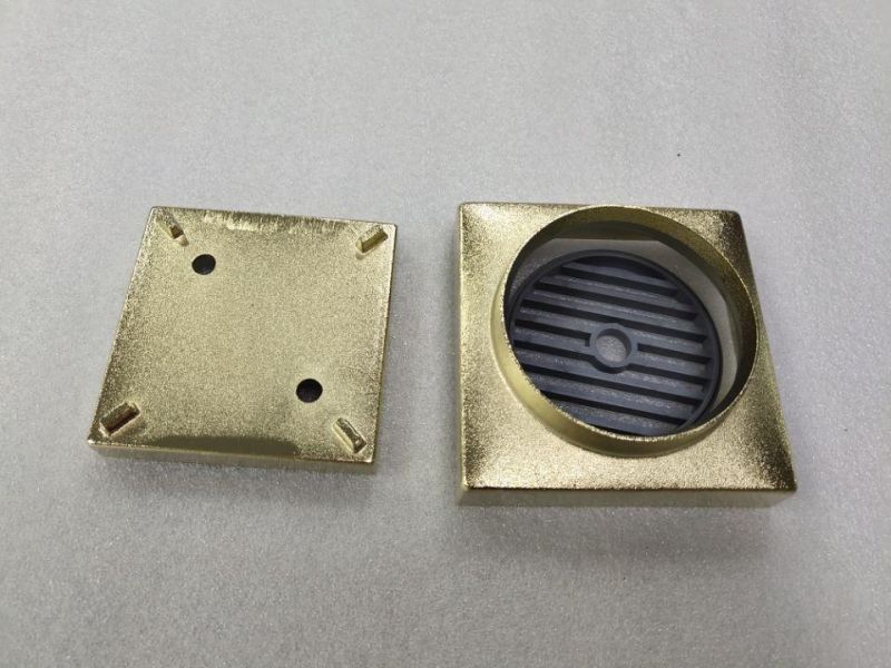 Watermark Sanitary Ware Brushed Gold DN80 Brass Tile Inster Drain (SQA335)