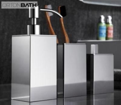 Brass Stainless Steel Commercial Luxurious Soap Dispenser Bathroom Accessories Set for Hotel Public Restroom