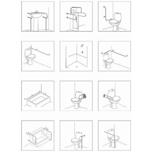 Stainless Steel with Nylon Non-Slip Safety Grab Bar Handrail