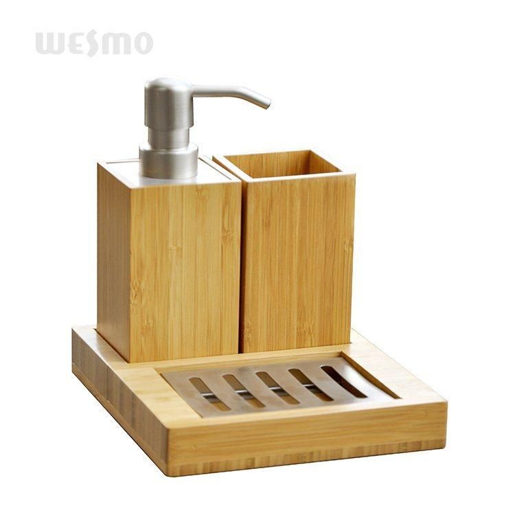 Eco-Friendly Bamboo Bathroom Set/ Bathroom Accessories/ Bath Accessory