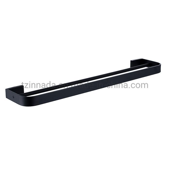 Newest SUS304 Wall Mounted Toilet Bathroom Shelf Matt Black Single Bathroom Rack (NC4012-MB)