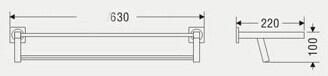 Big Sale Bathroom Accessories Stainless Steel Satin Finished with Bar Towel Rack