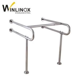 Double U Type Vertical Stainless Steel Handicap Disabled Bathroom Toilet Grab Bar