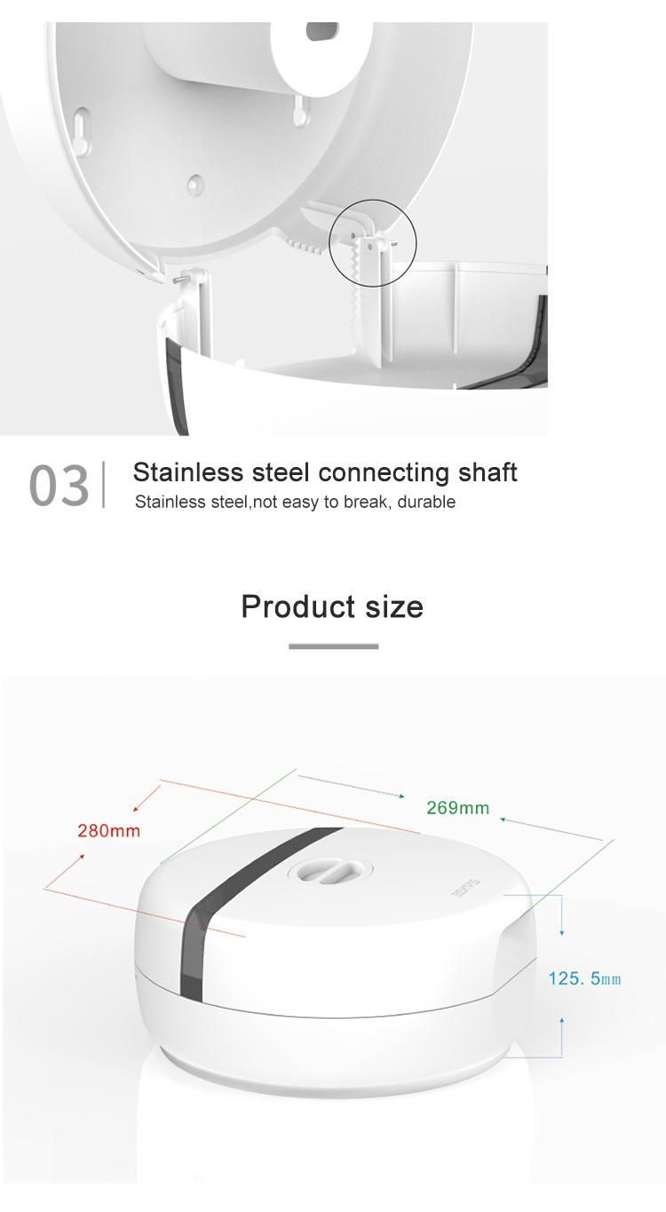 Saige Wall Mounted High Quality ABS Plastic Toilet Jumbo Paper Dispenser