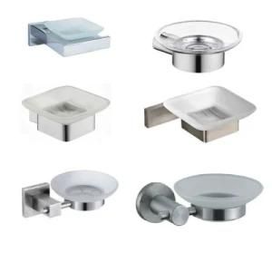 Wall Mounted Bathroom Glass Soap Dish and &amp; Holder 304 Stainless Steel