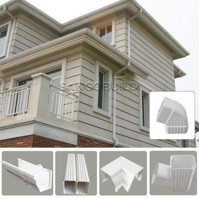 UV Resistant Colorful Plastic K-Style PVC Square Rain Water Collectors Roof Drainage System Rain Gutter
