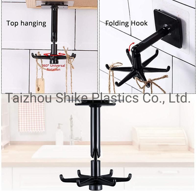 Under Cabinet Utensil Holder Hanger Hook for Kitchen and Bathroom 6 Hooks