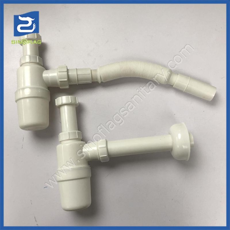 Dn40 PP Material Sink Drain Bottle Trap with 32mm Pipe