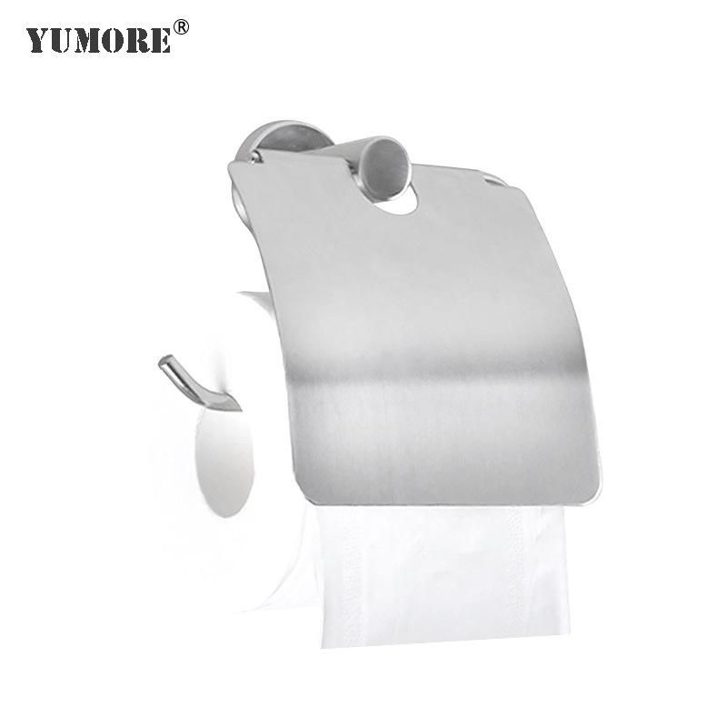 Waterproof Stainless Steel Wall Mounted with Mobile Shelf Tissue Paper Towel Holder
