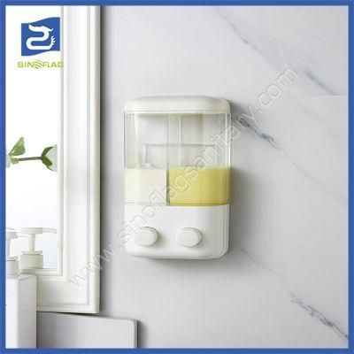 Refillable Plastic Manual Hand Washing Foam Double Soap Dispenser for Hospital Anti Virus