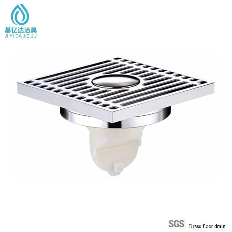 Hot Selliing Square Floor Drainer Bathroom Shower Drainer Brass Shower Waste Floor Drain Clean Room Floor Drain Dual Floor Drain for Washing Machine JYD4080D