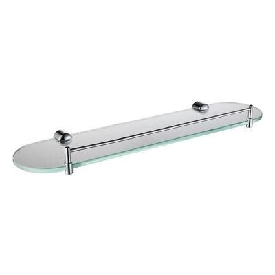 Modern Bathroom Accessory Wall Mounted Towel Shelf Chrome Brass Single Glass Shelf (NC56110)