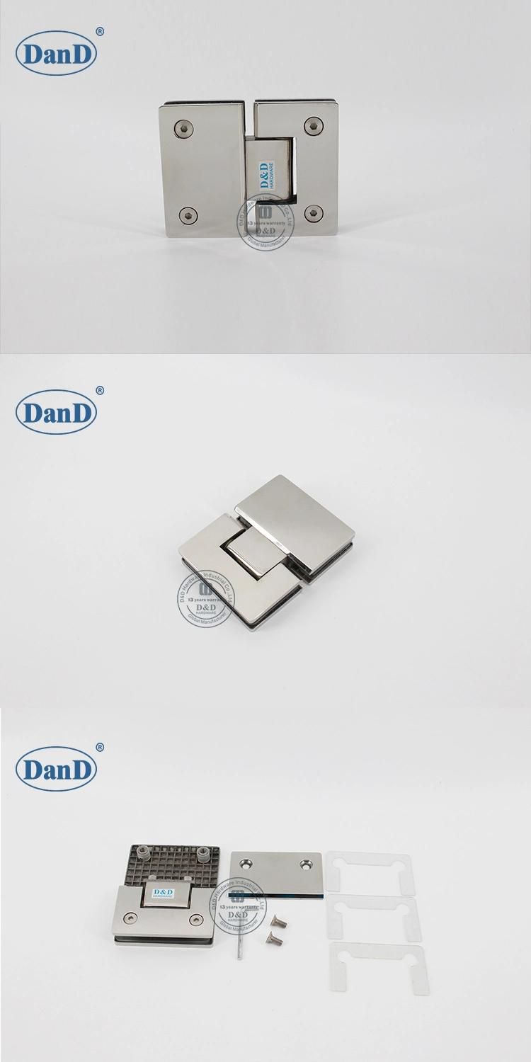 SS316 Heavy Duty 180 Degree Glass to Glass Shower Hinge