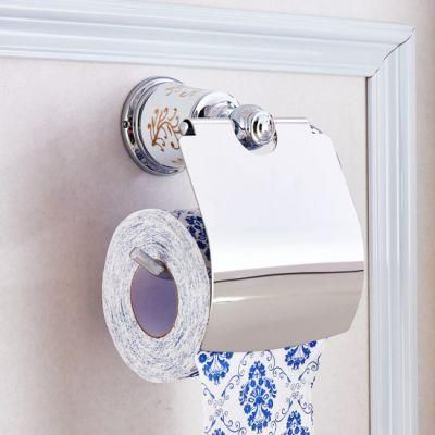 FLG Bathroom Bath Towekl Paper Holder Chrome Finish Wall Mounted