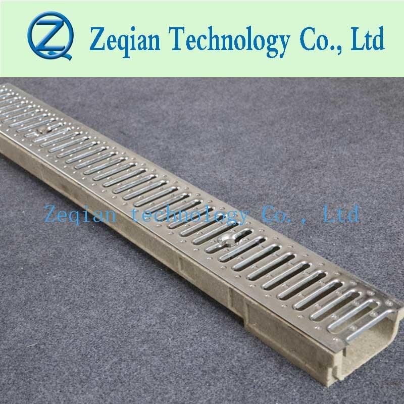 Stainless Steel Stamping Cover Polymer Linear Drain Channel Drain