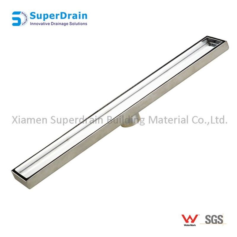 Customized Hotel Stainless Steel Long Linear Invisible Shower Drain