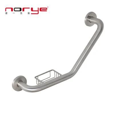 Stainless Steel Bathroom Hospital Wall Mounted Disabled Toilet Grab Rails Handle with Soap Dish Grab Bars