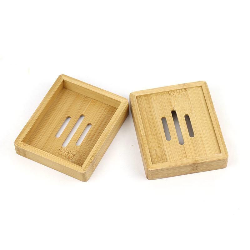 Natural Bathroom Accessory Wooden Bamboo Soap Dish Holder