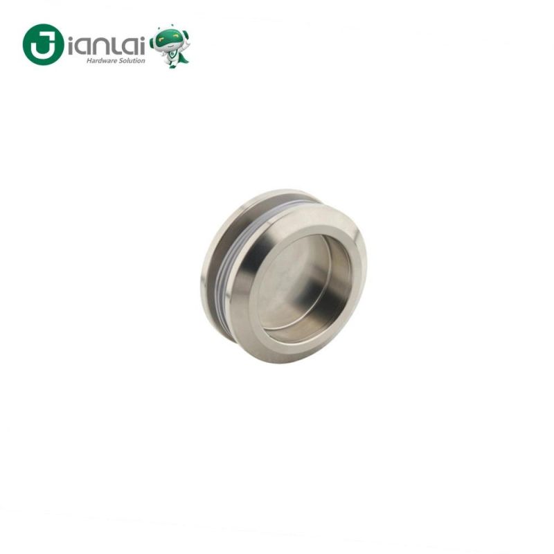 Stainless Steel Bathroom Concealed Round Glass Door Handle