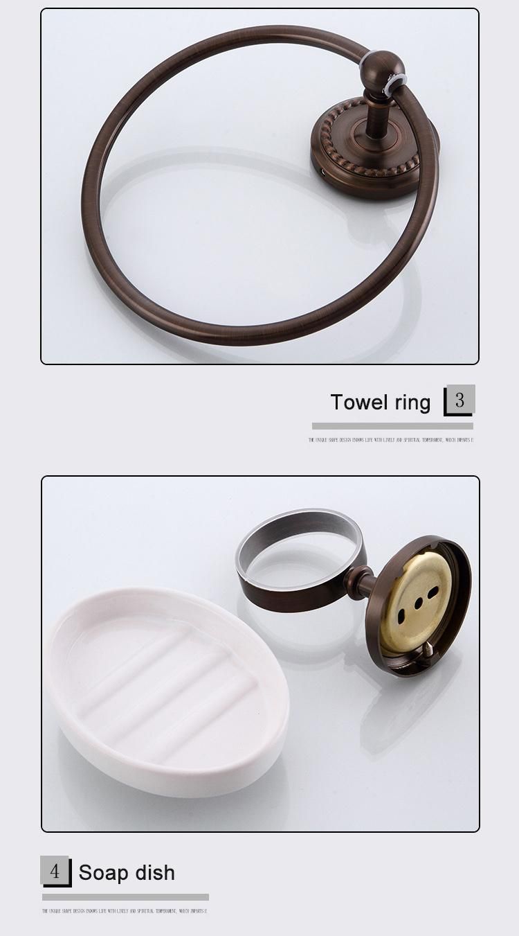 Oil Rubbed Bronze Metal Wall Mounted Whole Set Commercial Hotel Towel Rack