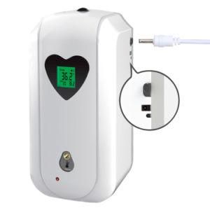 Ready to Ship Plastic Automatic Touchless Sensor Sanitizer Hand with Body Temperature Measuring Thermometer Dispenser