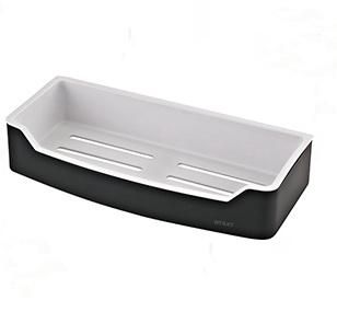 Rectangle Black and White Shelf in Stainless Steel and ABS