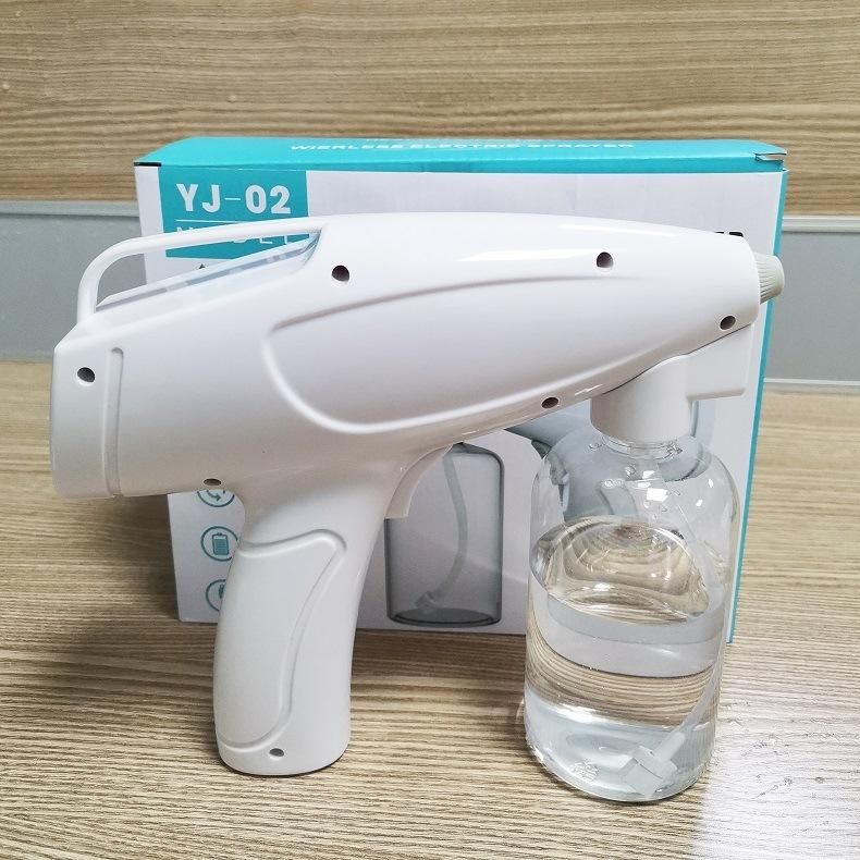 Yj-02 Blue Light Gun Shape Sprayer with Mist Jet Spray Adjustable Spout House Cleaning Sprayer