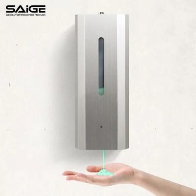 Saige Wall Mounting 1000ml Stainless Steel Automatic Alcohol Spray Soap Dispenser