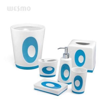 Blue Porcelain Ceramic Bathroom Accessories Bath Set