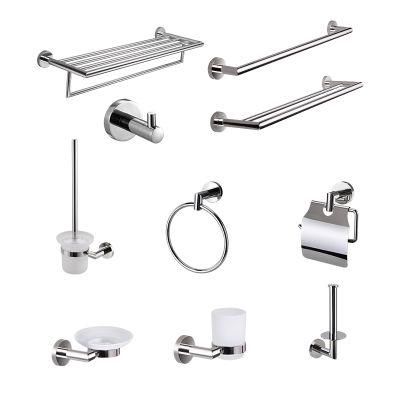 Stainless Steel 304 Wall Mounted Bathroom Accessory Set Towel Bar Towel Holder Robe Hook Toilet Paper Holder