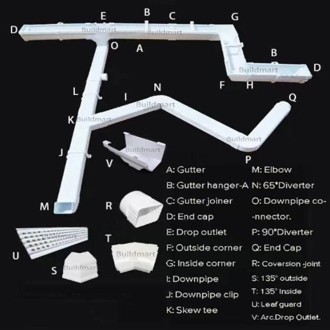 Semicircular Color Aluminum Roof Drainage System