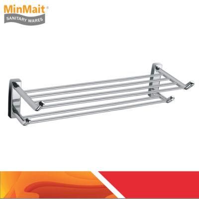 Stainless Steel Double Towel Rack with Hook Mx-Tr05-108