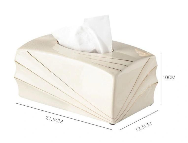 High Quality Storage Box Home Crafts Hotel Special Tissue Box Noble and Elegant Ceramic Tissue Box