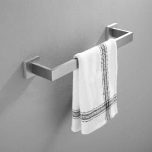 Bathroom 304 Stainless Steel Brushed Towel Shelf Hanger Single Wall Mounted Bar
