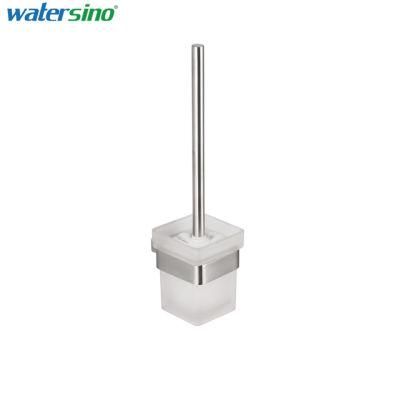 Modern Bathroom Precision Stainless Steel Glass Brushed Square Toilet Brush