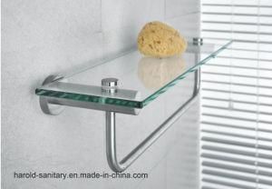 SUS304 Stainless Steel Bathroom Glass Shelf