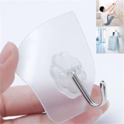 Plastic Acrylic Strong Transparent Kitchen Bathroom Adhesive Wall Hook