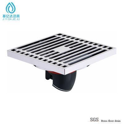 Hot Selliing Square Floor Drainer Bathroom Shower Drainer Brass Shower Waste Floor Drain Clean Room Floor Drain Dual Floor Drain Jyd4081d