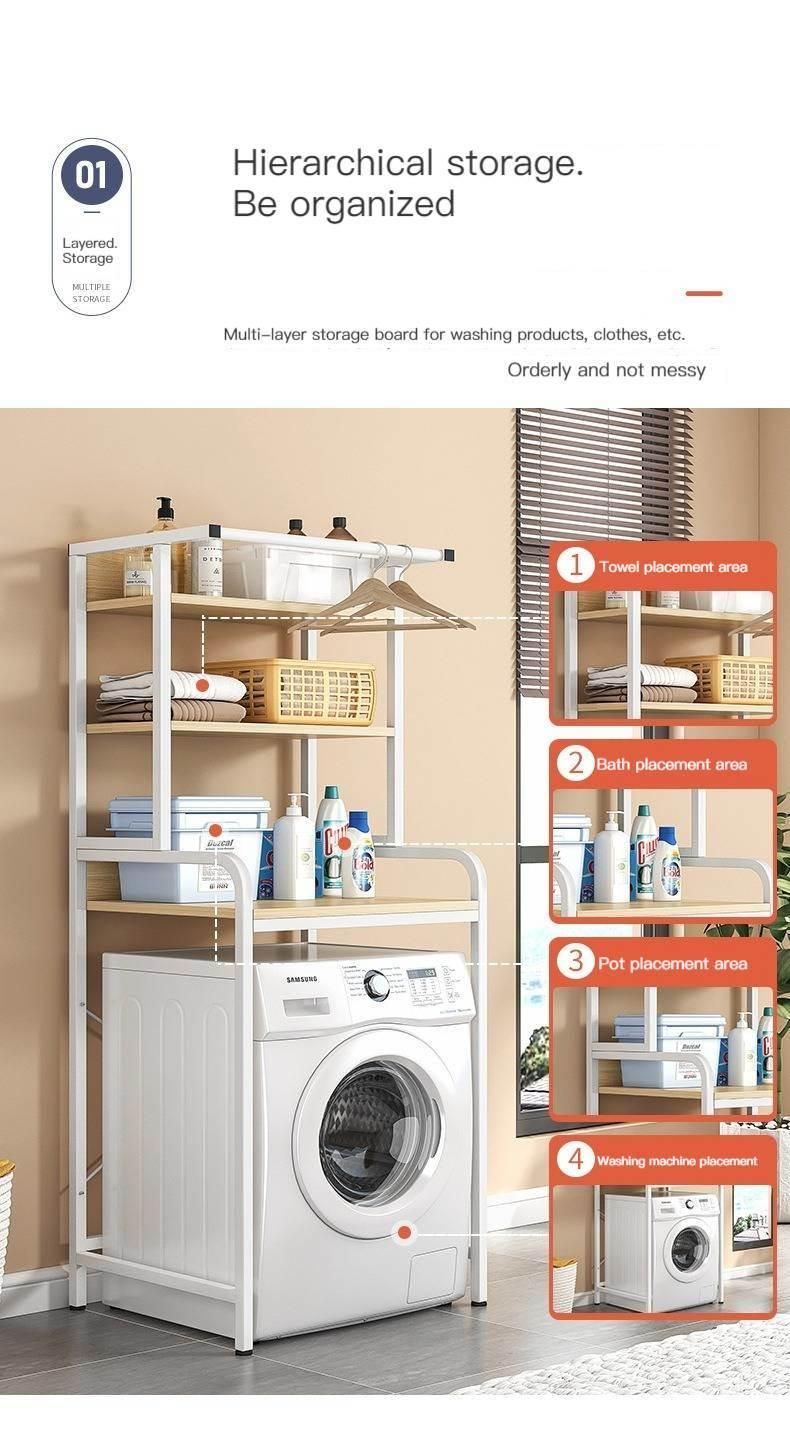 Balcony Washing Machine Rack Storage Shelf Bathroom Toilet Rack