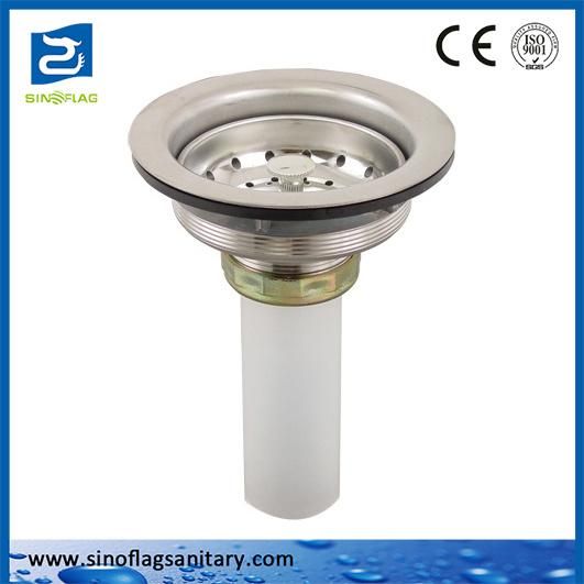Stainless Steel Sink Drain with Removable Basket Strainer