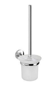 Zinc Alloy Wall Mounted Chrome Round Toilet Brush Holder