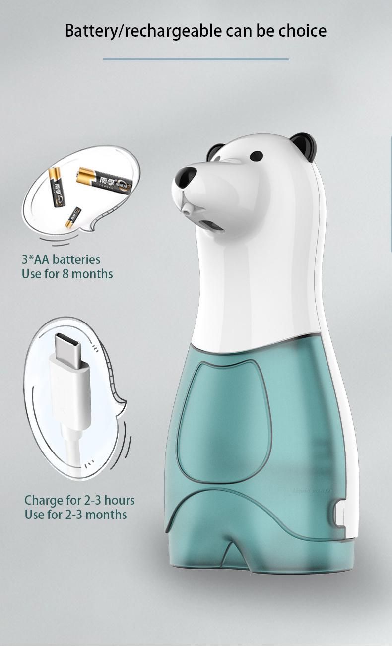 Saige 350ml USB Rechargeable Refillable Best Automatic Sensor Cute Foaming Soap Dispenser